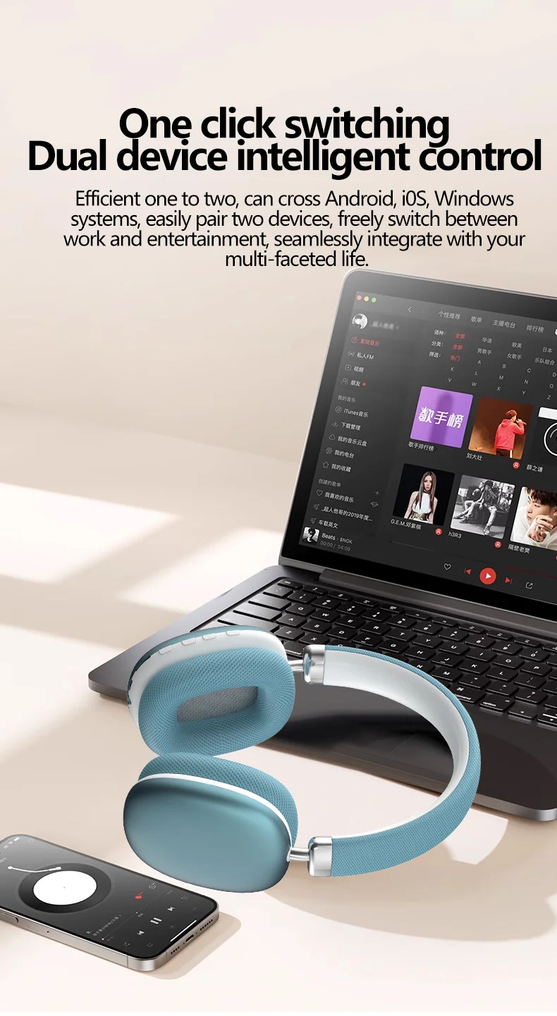 Bezdrôtové Bluetooth slúchadlá s nabíjaním cez Type-C