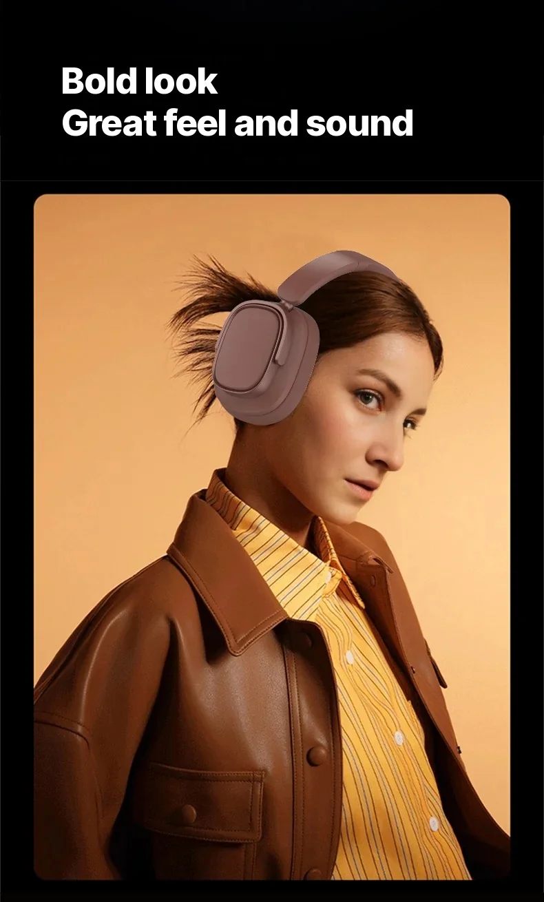 Over-Ear Wireless Headphones with Active Noise Cancelling and 35H Battery