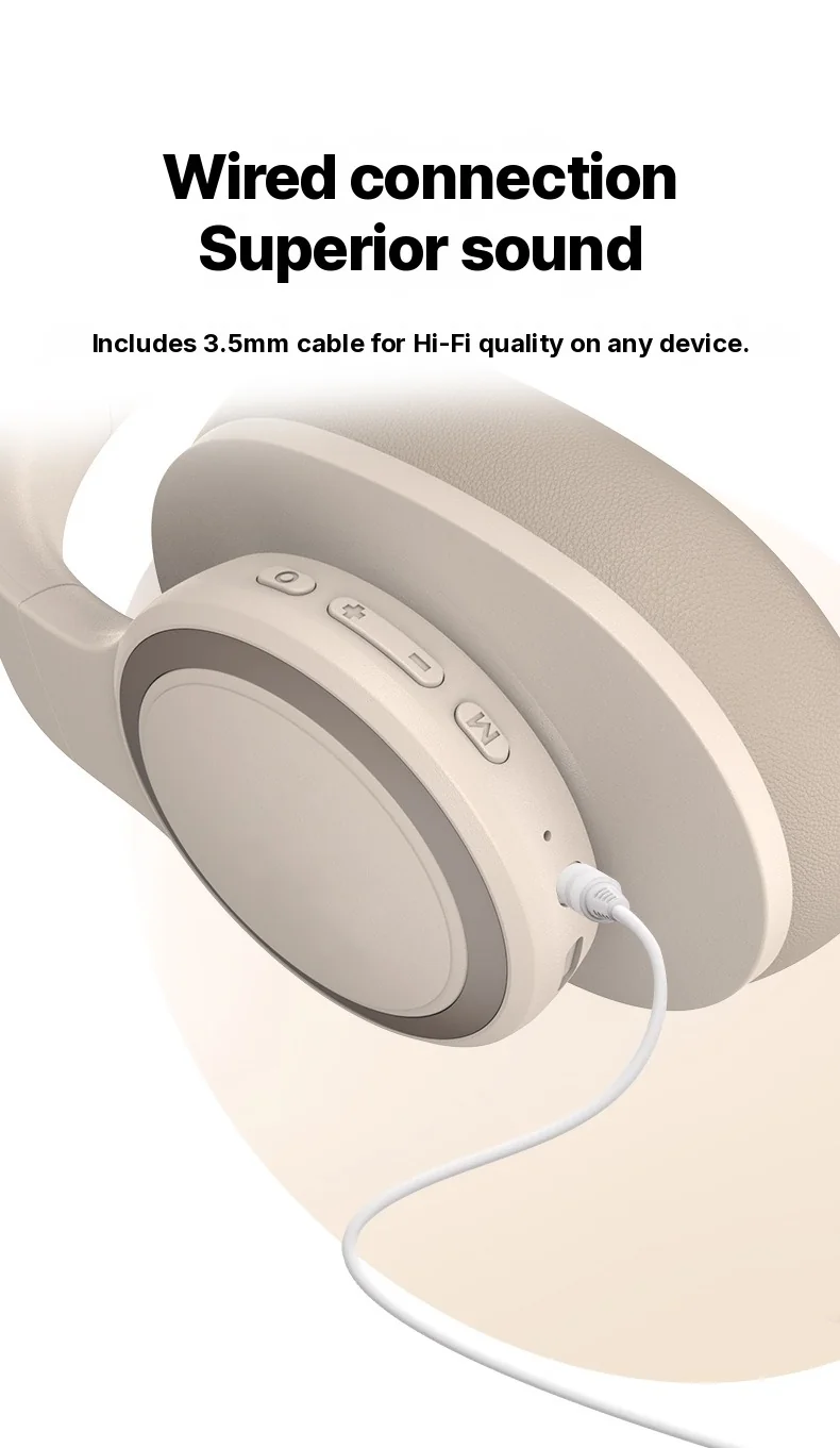 Wireless Over-Ear Headphones with Active Noise Cancelling and Bluetooth 5.4