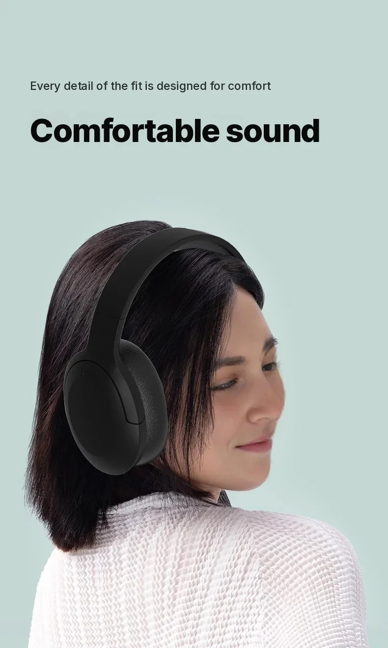 Kabellose Bluetooth Over-Ear-Kopfhörer mit FM-Radio und langer Akkulaufzeit