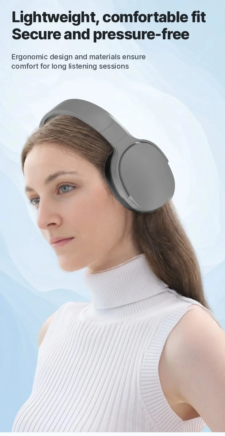 Wireless On-Ear Headphones with FM Radio and TF Card Slot