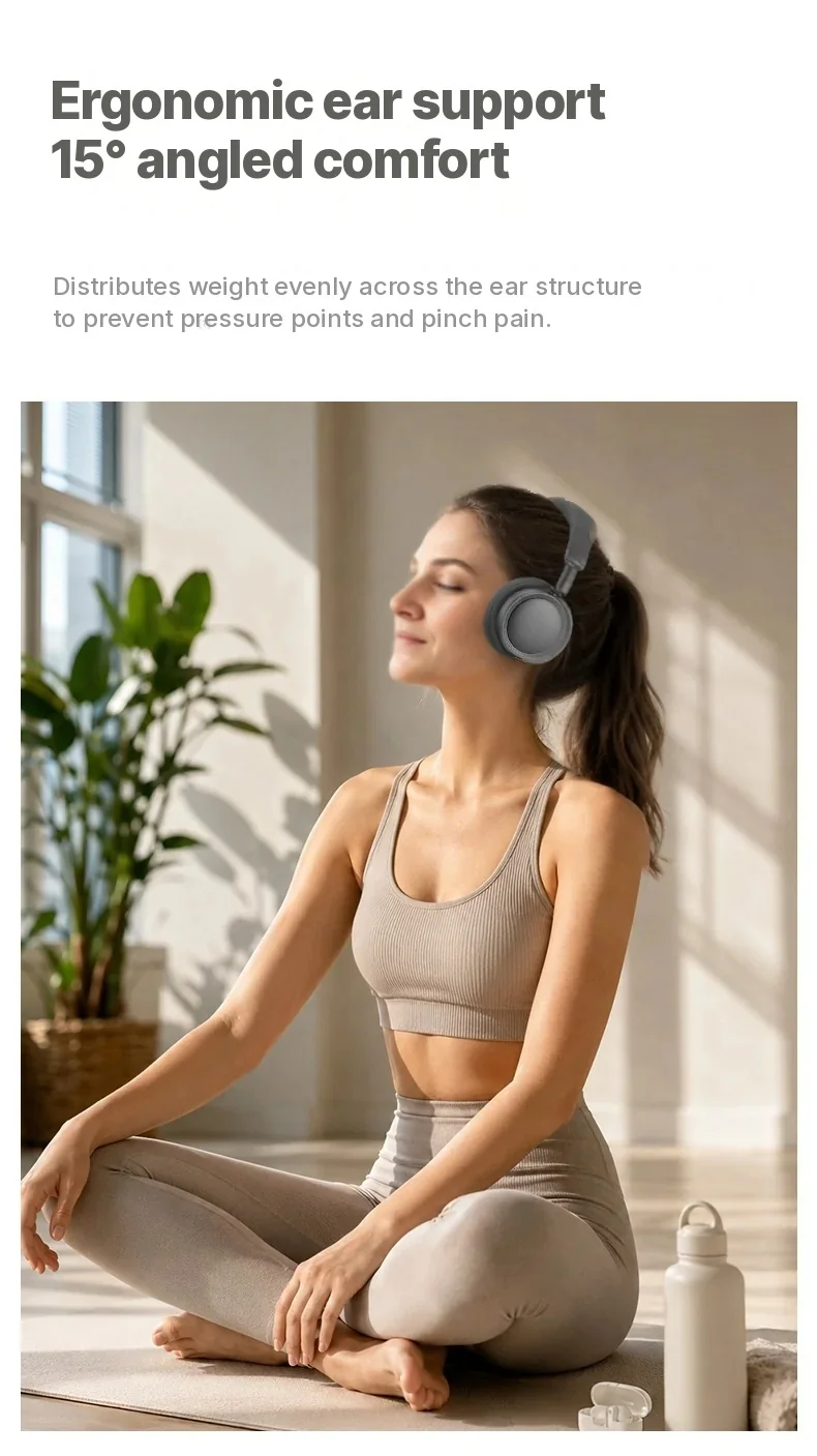 Wireless Over-Ear Headphones with Active Noise Cancelling and 35H Battery