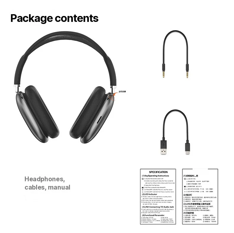 Bluetooth 5.4 on-ear-hörlurar med vridratt och FM-radio