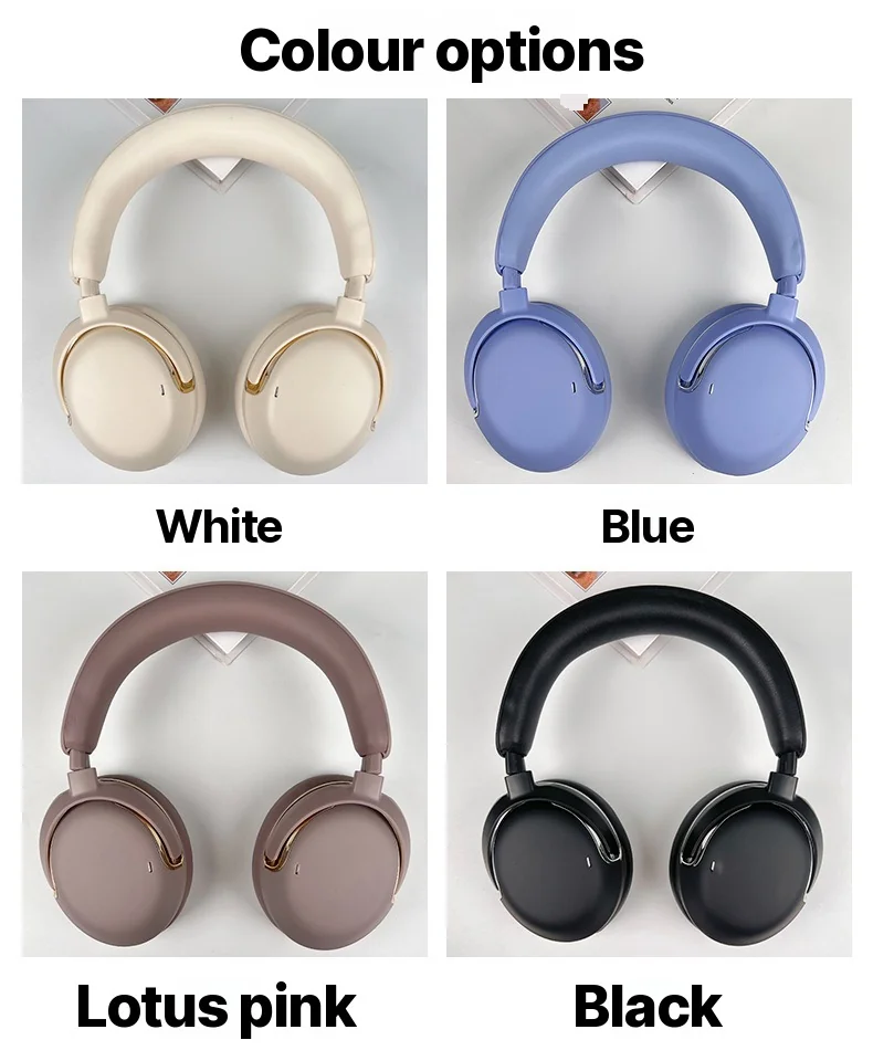 Active Noise Cancelling Wireless Over-Ear Headphones with Mic