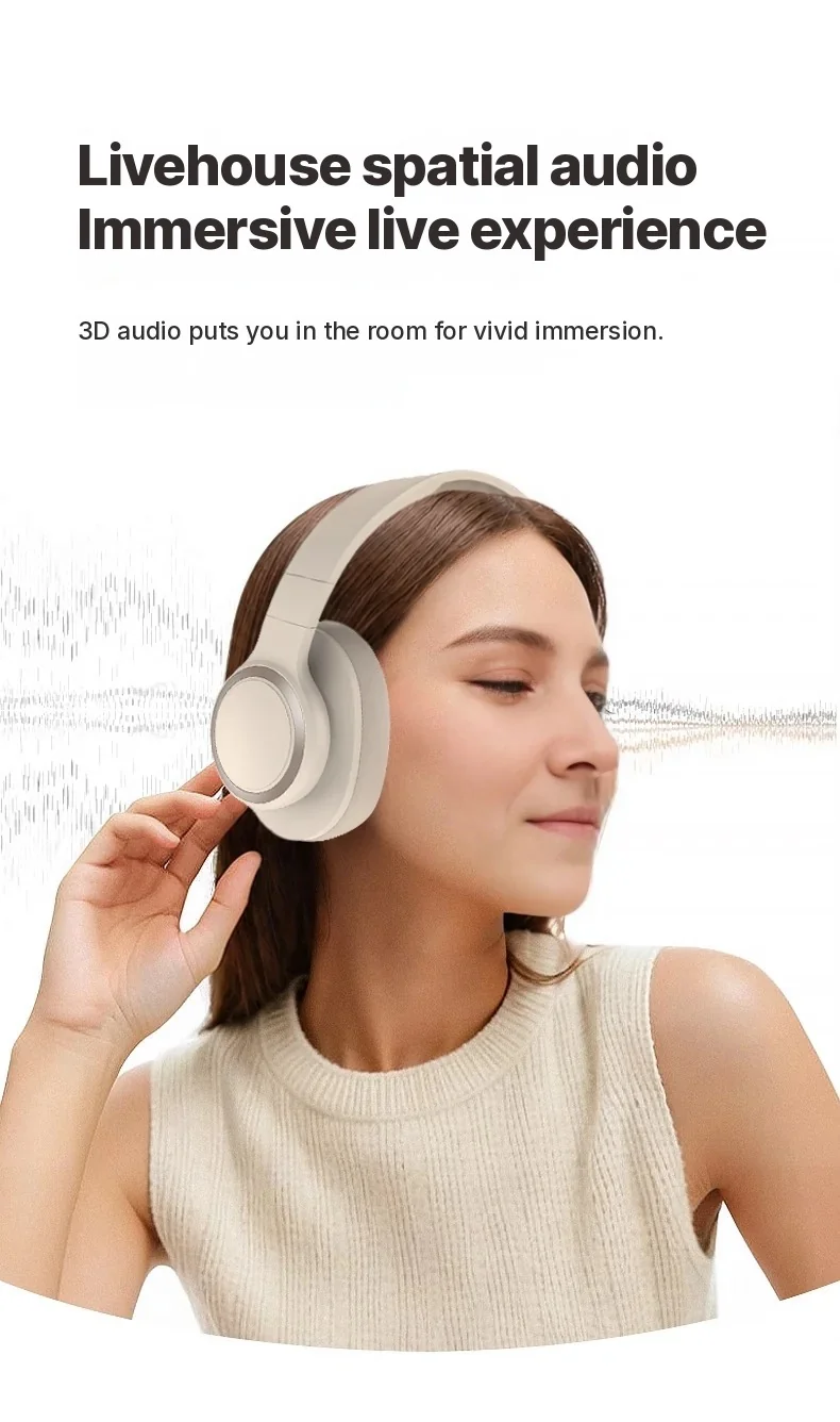 Fon Telinga Tanpa Wayar Bluetooth Over-Ear Bateri Tahan Lama untuk Gaming