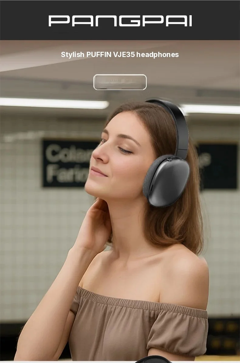Over-Ear Wireless Bluetooth Headphones with FM Radio and TF Card Slot