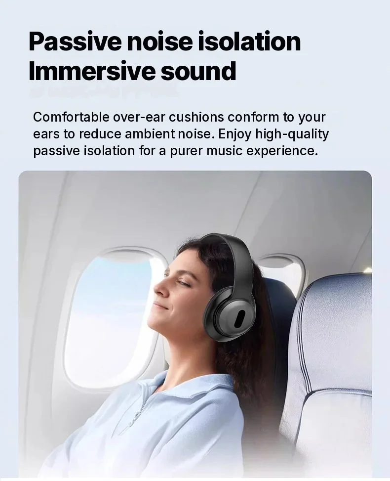 Over-Ear Wireless Bluetooth Headphones with FM Radio and TF Card Slot
