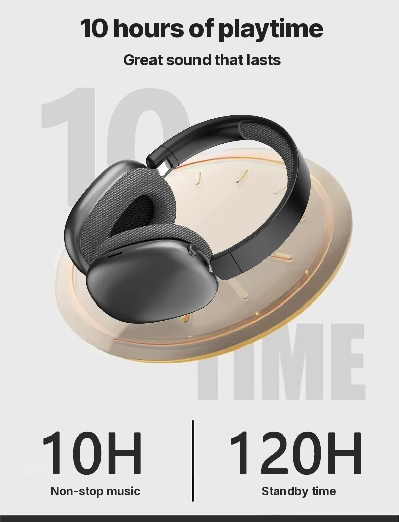 Over-Ear Wireless Bluetooth Headphones with FM Radio and TF Card Slot
