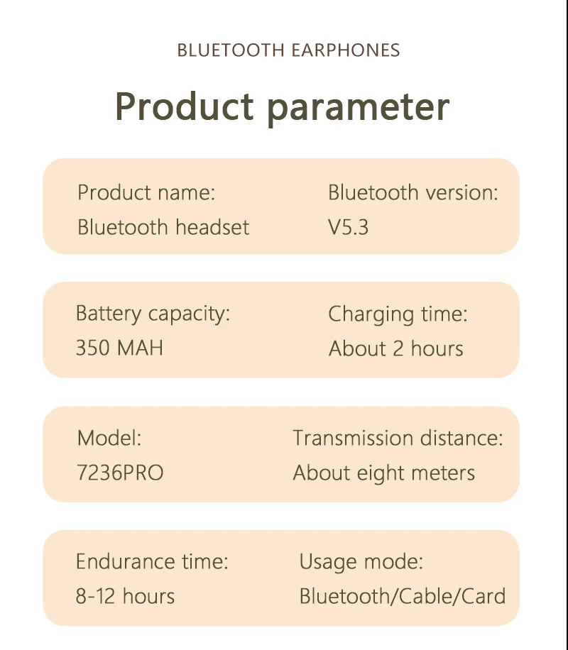 Wireless Over-Ear Headphones with Bluetooth 5.3 and Long Battery Life