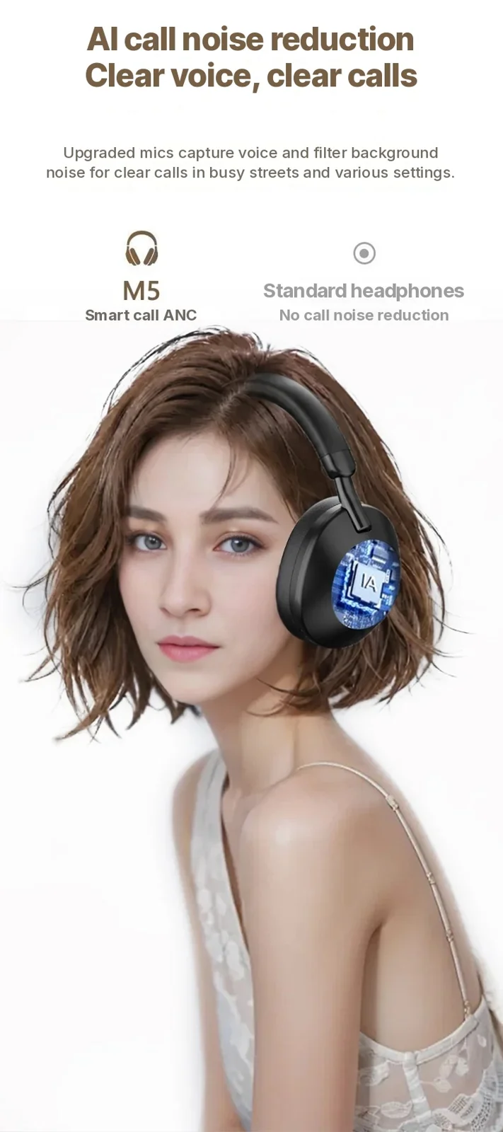 ANC bežične Bluetooth slušalice s aktivnim poništavanjem buke