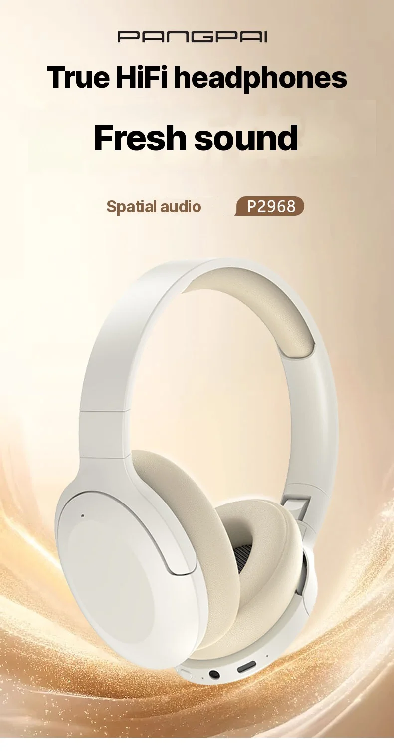 Wireless Over-Ear Bluetooth Headphones with Low Latency and Long Battery