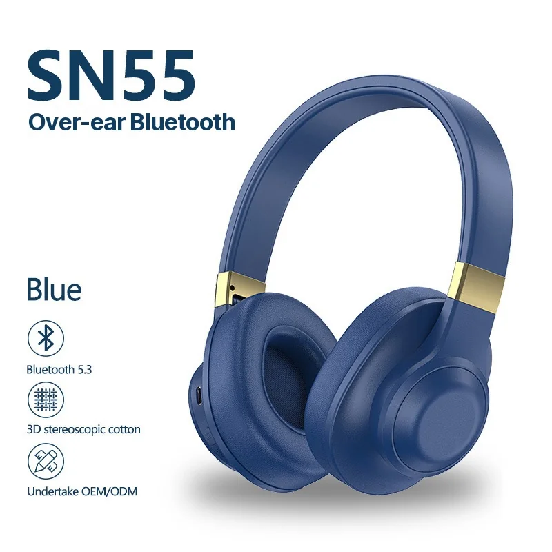 Cuffie Wireless Bluetooth Over-Ear con Bassi Profondi e Lunga Autonomia