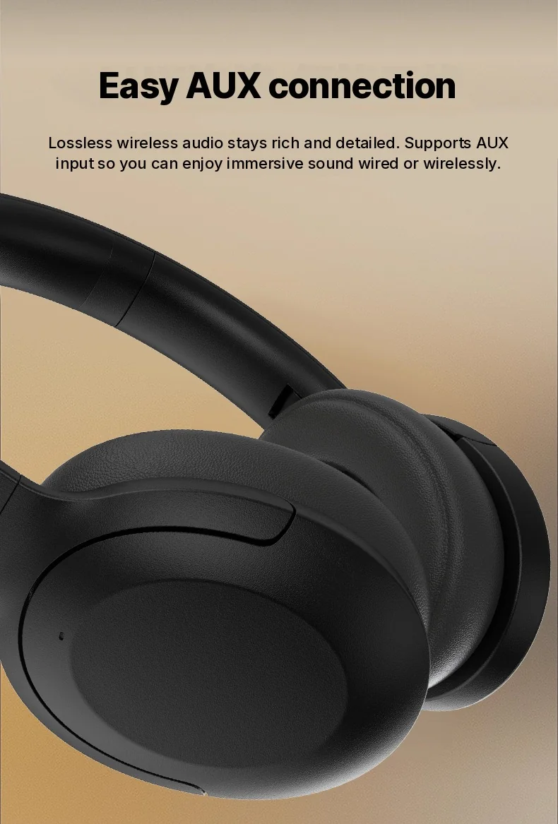 Active Noise Cancelling Over-Ear Bluetooth Headphones Wireless Stereo