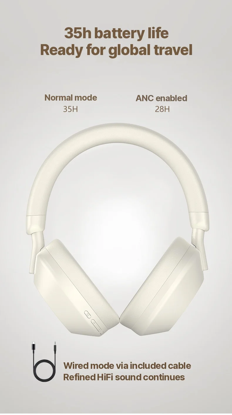 ANC bežične Bluetooth slušalice s aktivnim poništavanjem buke