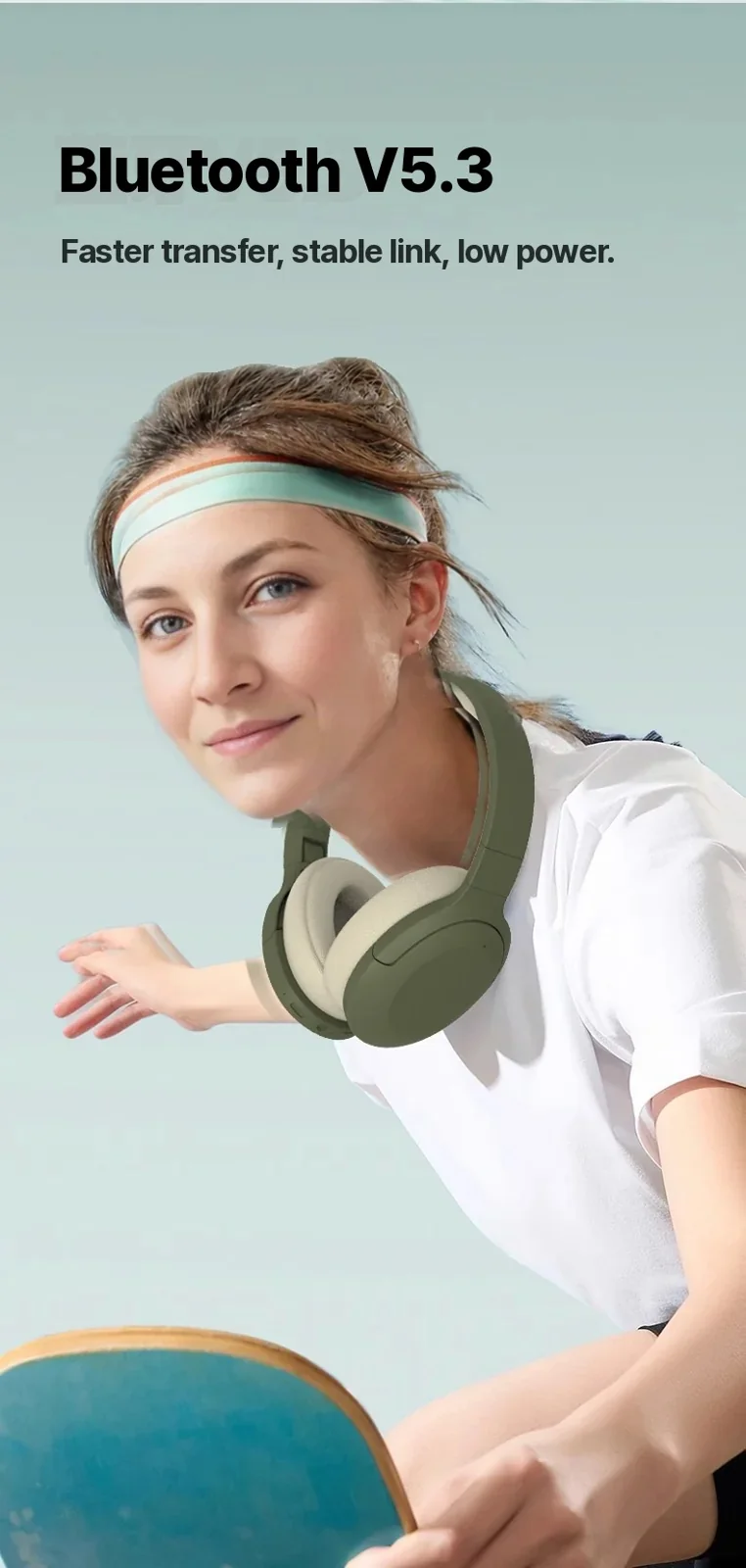 Kabellose Bluetooth Over-Ear-Kopfhörer mit FM-Radio und langer Akkulaufzeit