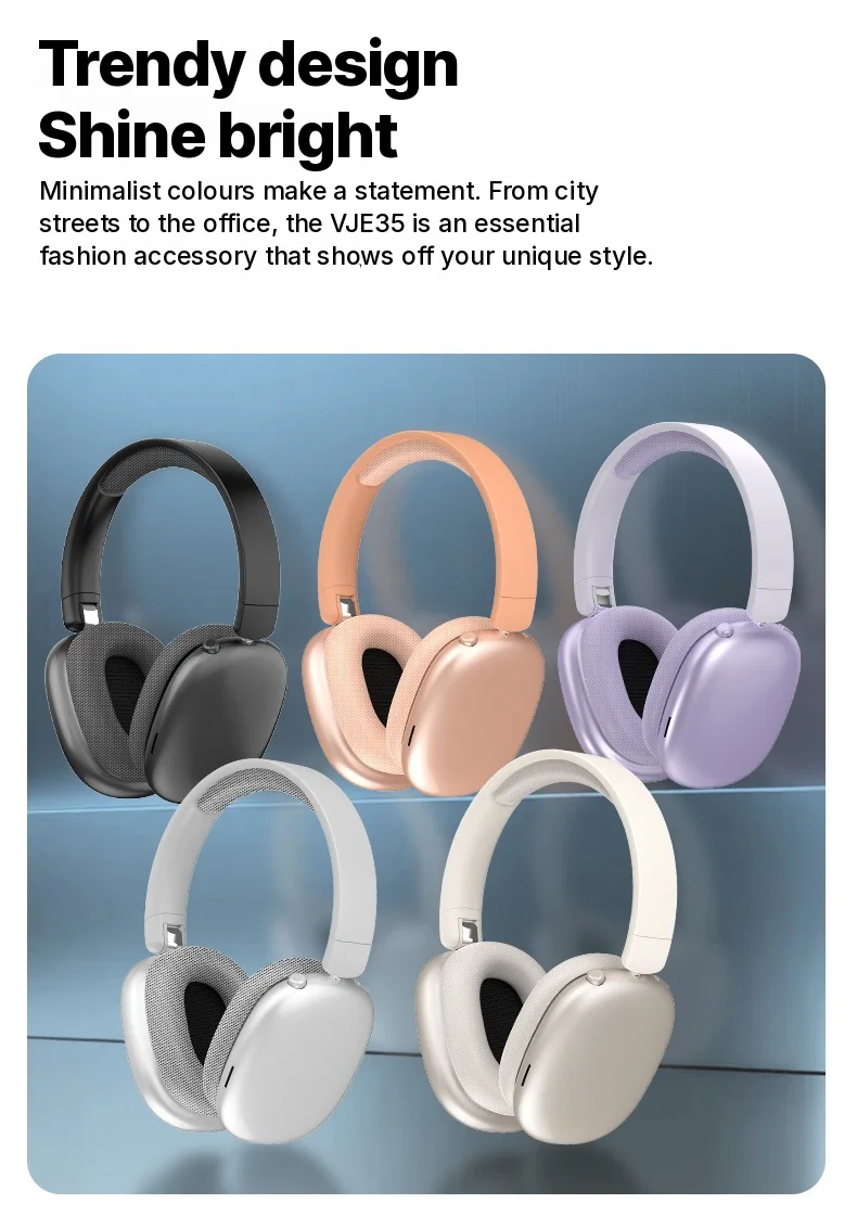 Wireless Bluetooth Over-Ear Headphones with Long Battery Life