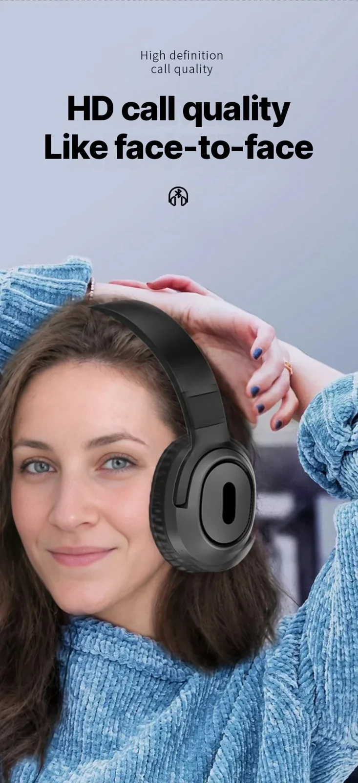 Trådlösa öronbågar med Bluetooth, FM-radio och lång batteritid