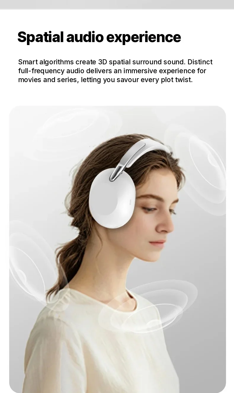 Over-Ear Wireless Bluetooth Headphones with Active Noise Cancelling