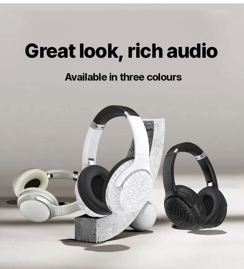 Cuffie Bluetooth Wireless Over-Ear con Multi-EQ e Lunga Autonomia