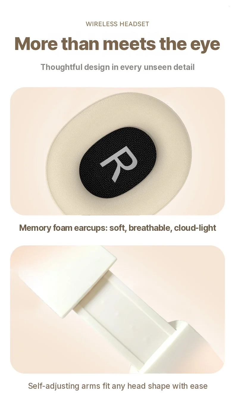On-ear Bluetooth-hörlurar med bas, AUX och TF-kortstöd
