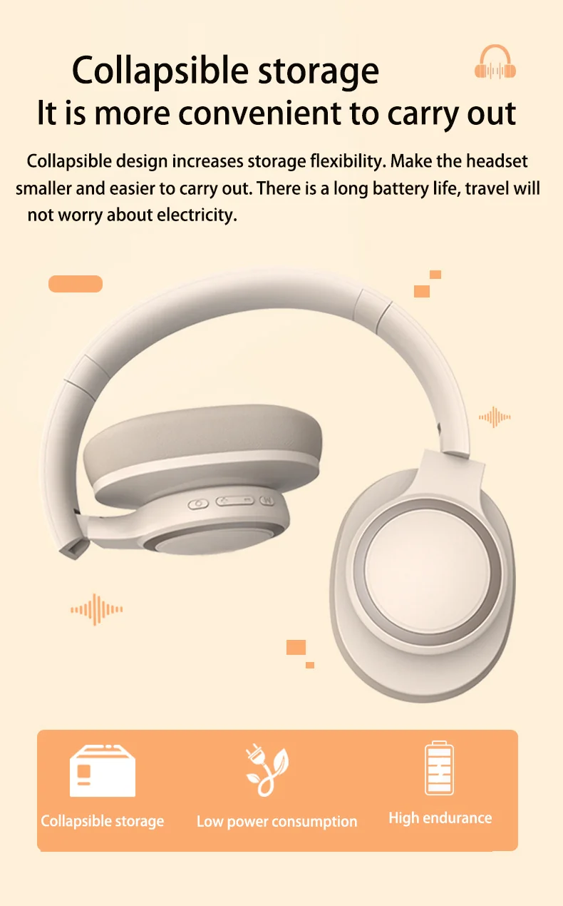 Over-Ear Bluetooth Headphones with Active Noise Cancelling and Mic