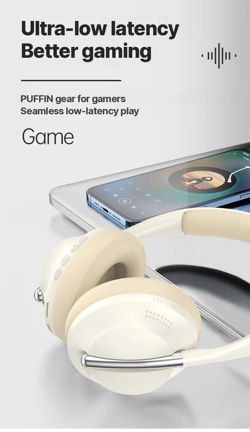 Over-Ear Wireless Headphones with FM Radio and TF Card Slot