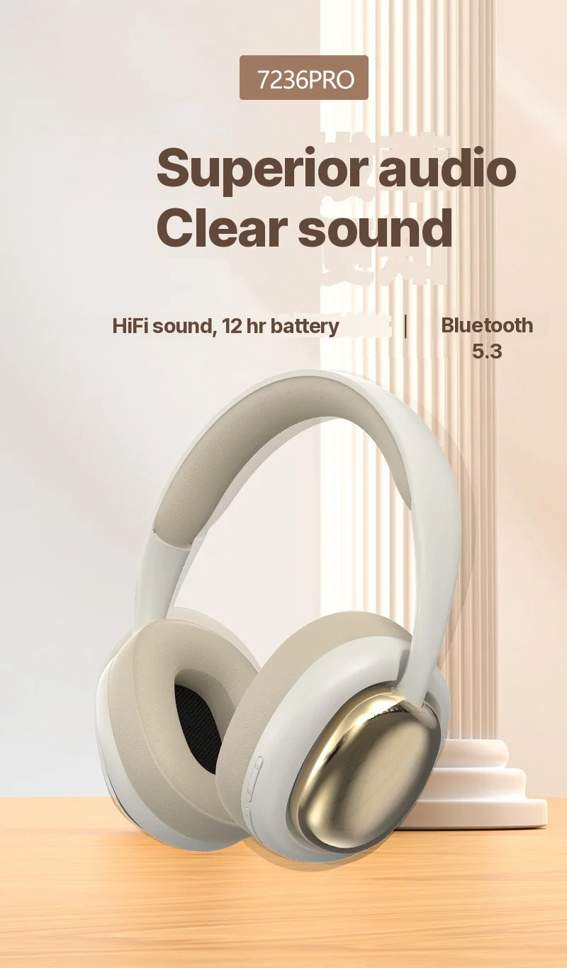 Trådlösa Bluetooth-hörlurar med FM-radio och stereoljud