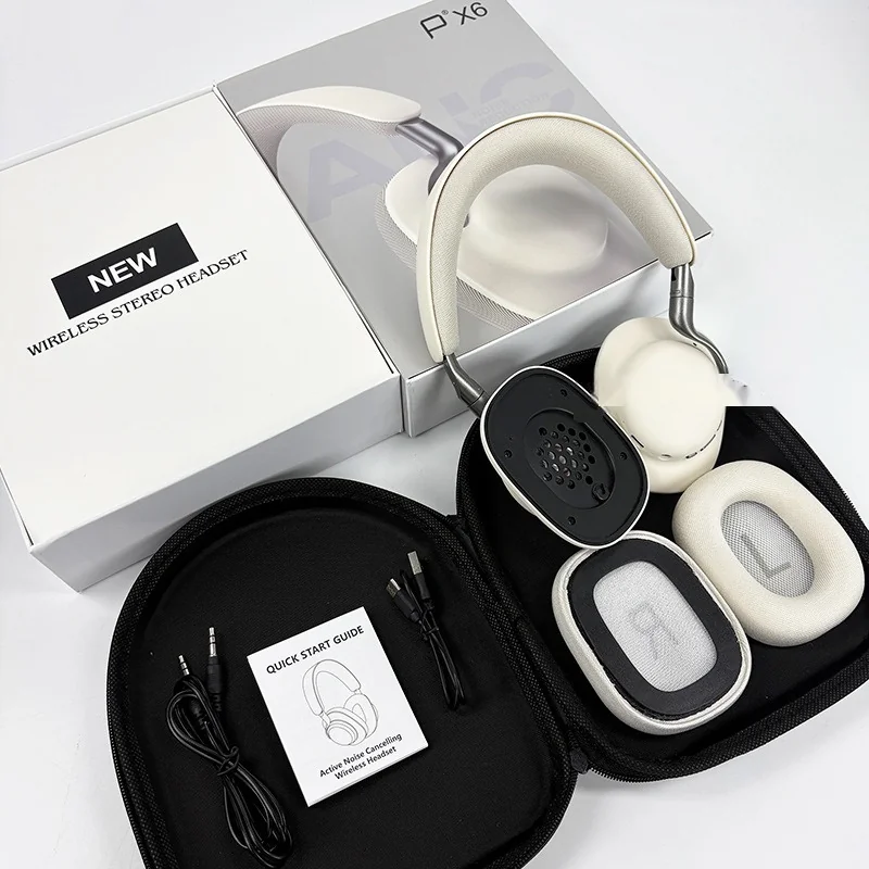 Draadloze Over-Ear Hoofdtelefoon met Actieve Noise Cancelling en Magnetische Oorkussens