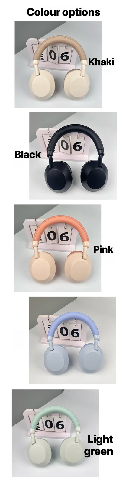 Wireless Bluetooth Over-Ear Headphones with Deep Bass and Mic