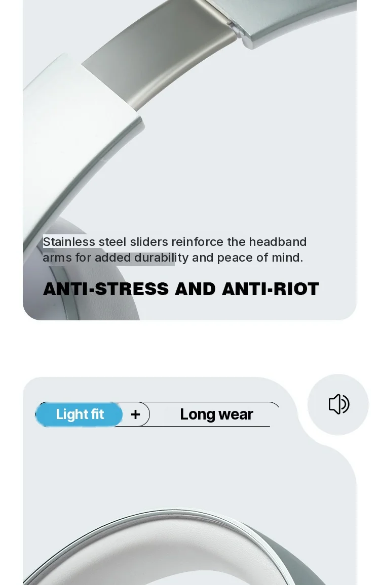 Over-ear draadloze Bluetooth-hoofdtelefoon met lange batterijduur