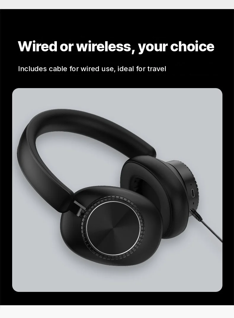 Cuffie Wireless Over-Ear con Cancellazione Attiva del Rumore e Batteria da 35H