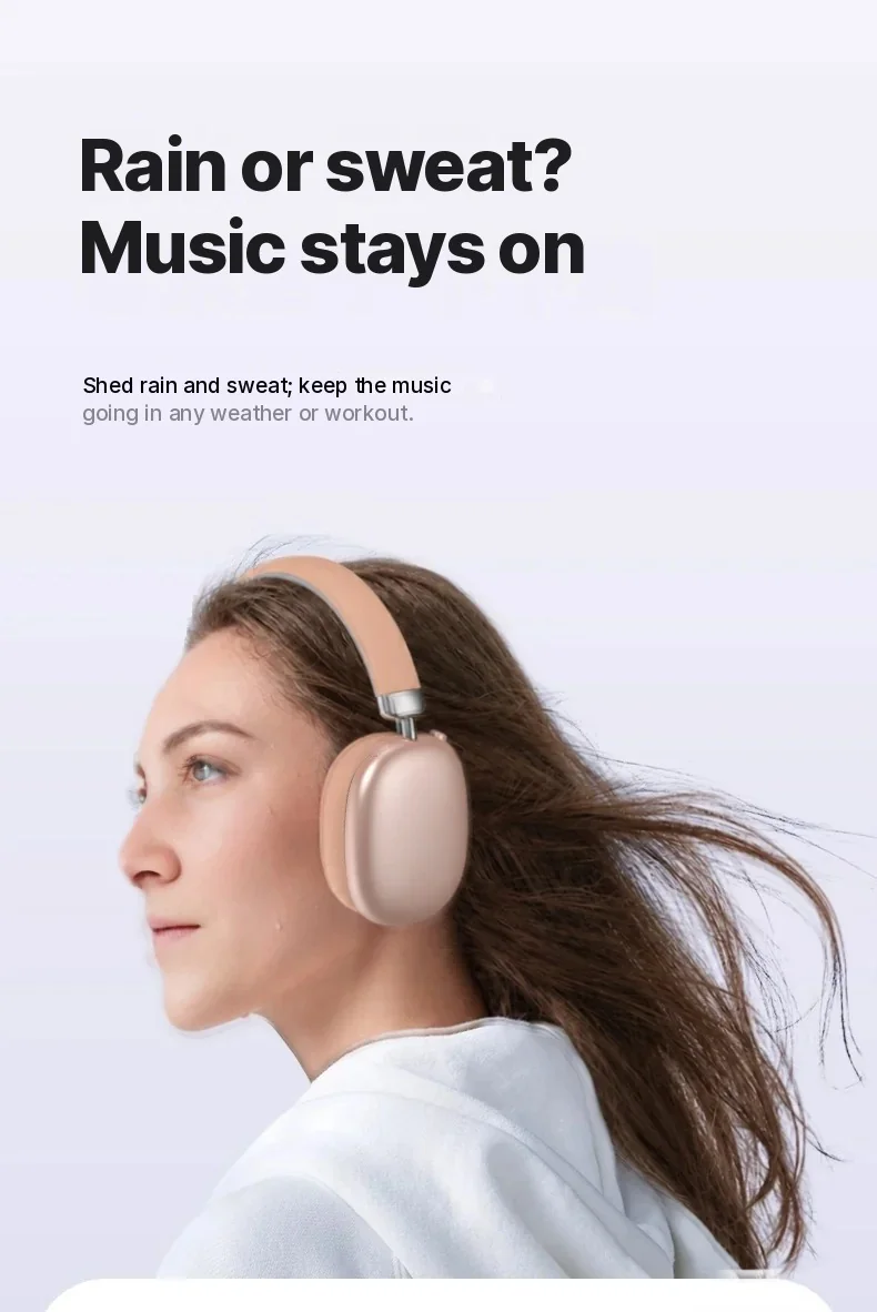 Bezdrátová sluchátka přes uši Bluetooth 5.4 dlouhá výdrž skládací
