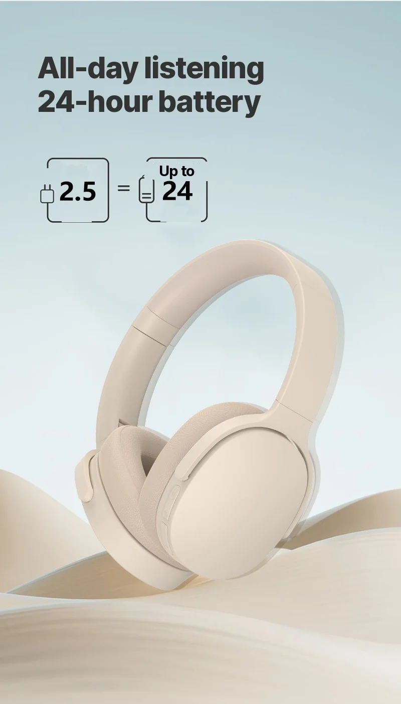 Over-Ear Wireless Headphones with Active Noise Cancelling and Long Battery Life