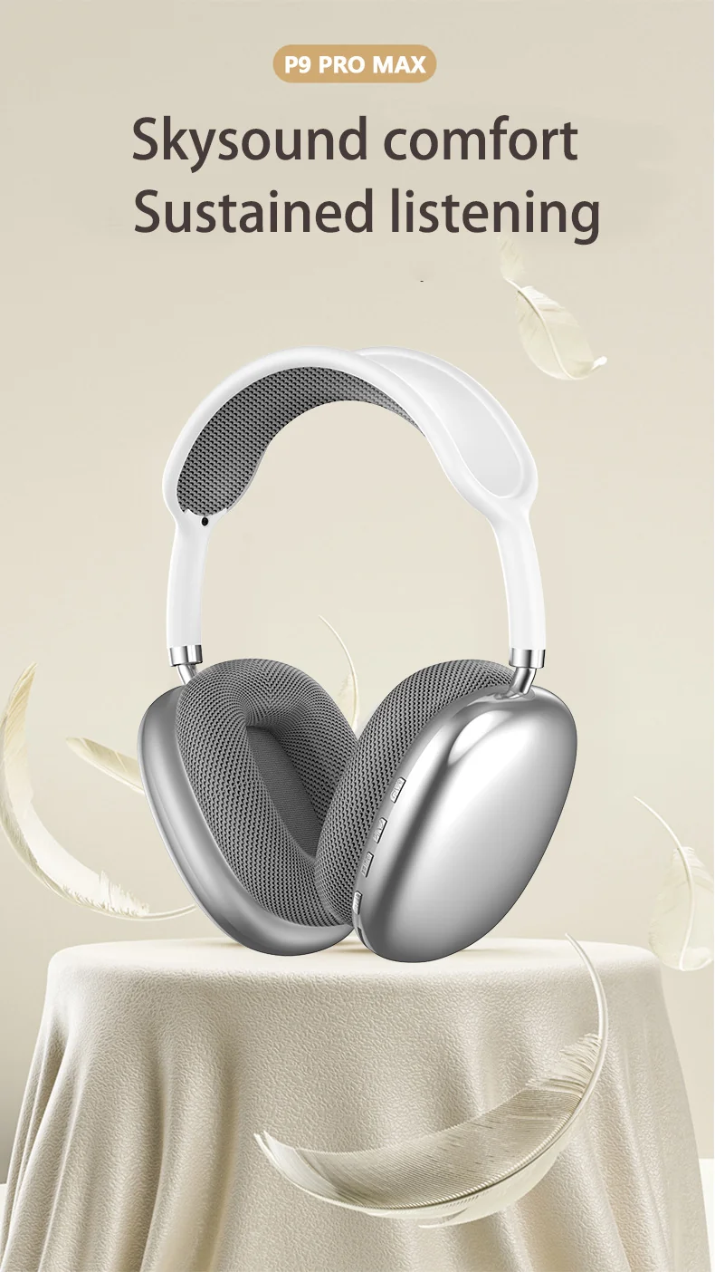 Wireless Bluetooth Over-Ear Headphones with FM Radio and TF Card Slot