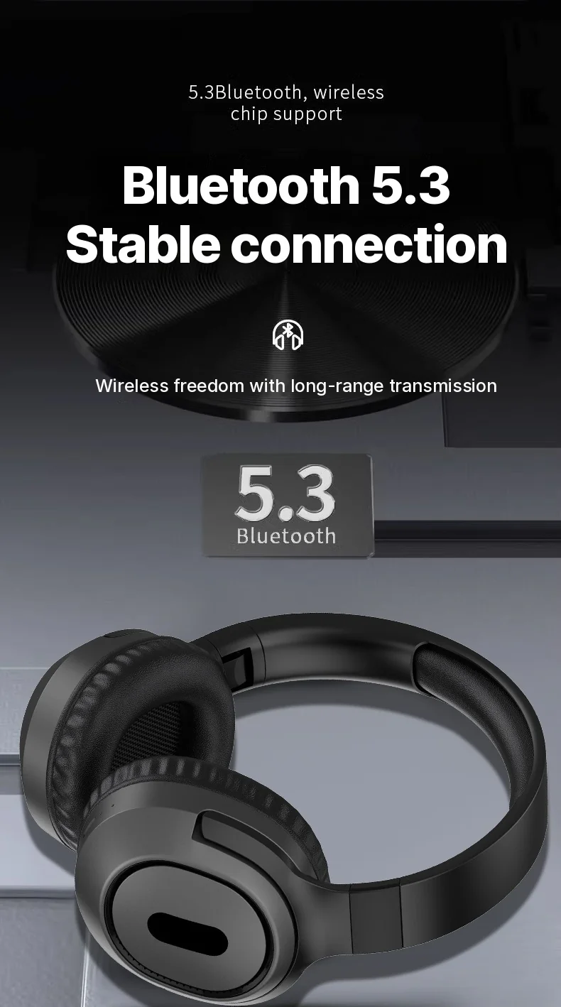 Trådlösa öronbågar med Bluetooth, FM-radio och lång batteritid
