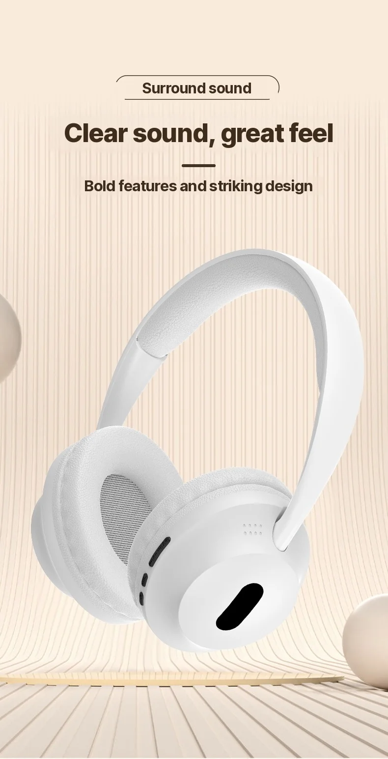 Wireless Bluetooth Over-Ear Headphones with Mic and 3.5mm Audio Cable