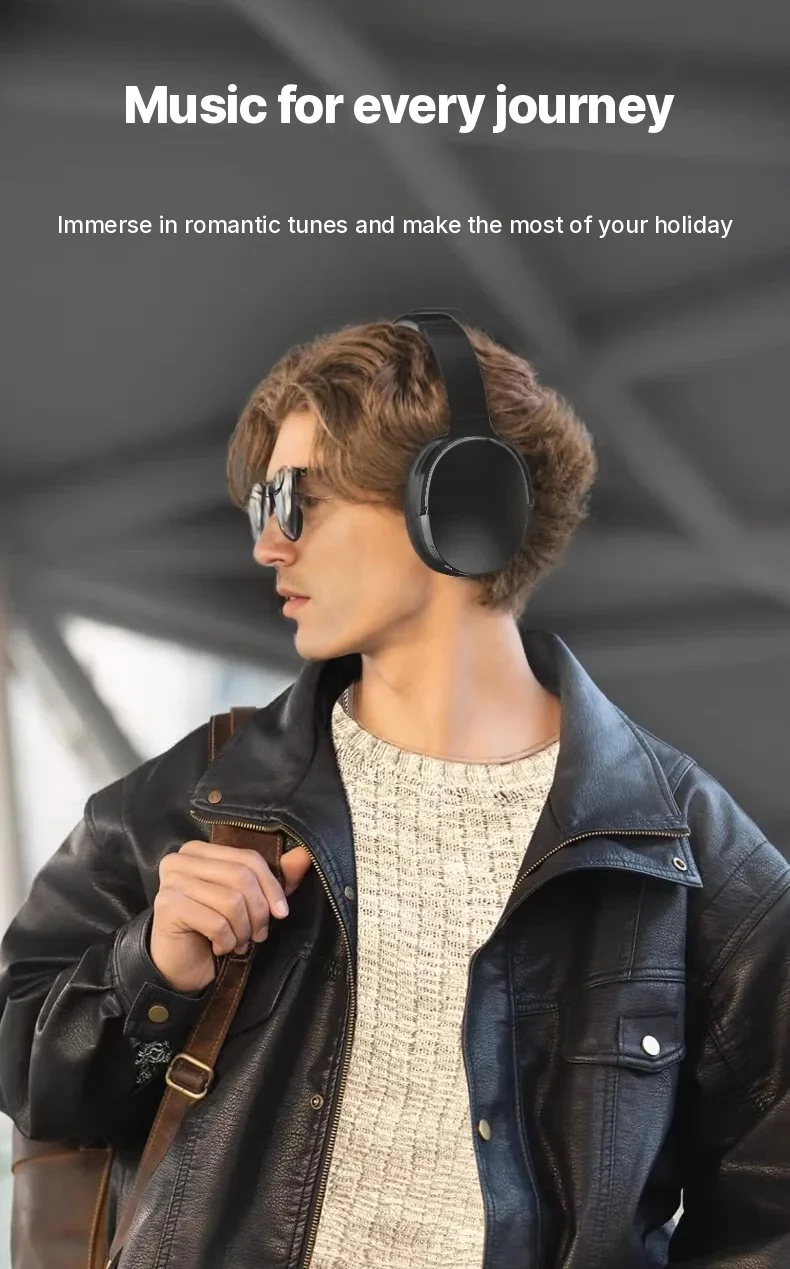 Fones de Ouvido Bluetooth Sem Fio Over-Ear com Três Modos EQ e Microfone