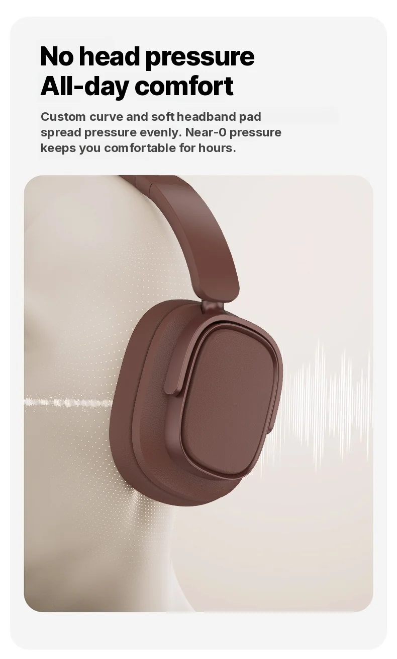Fones de Ouvido Bluetooth Retro Circum-auriculares com Cancelamento Ativo de Ruído