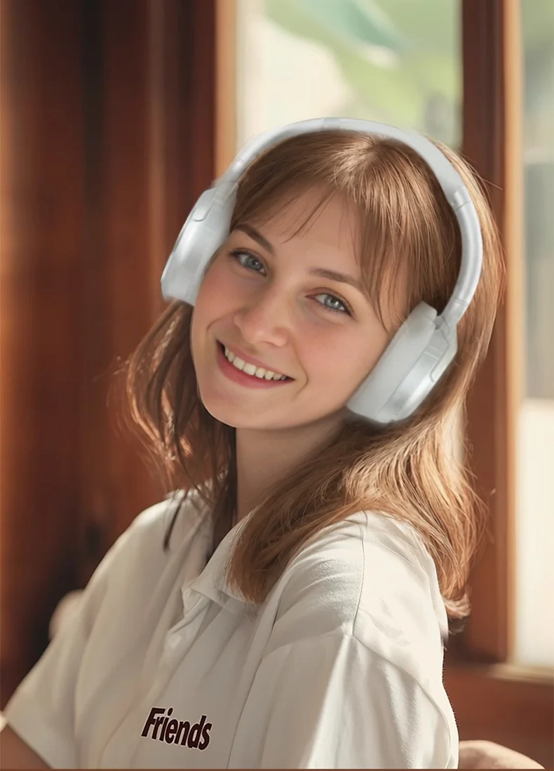 Retro trådløse Bluetooth over-ear hovedtelefoner med mikrofon