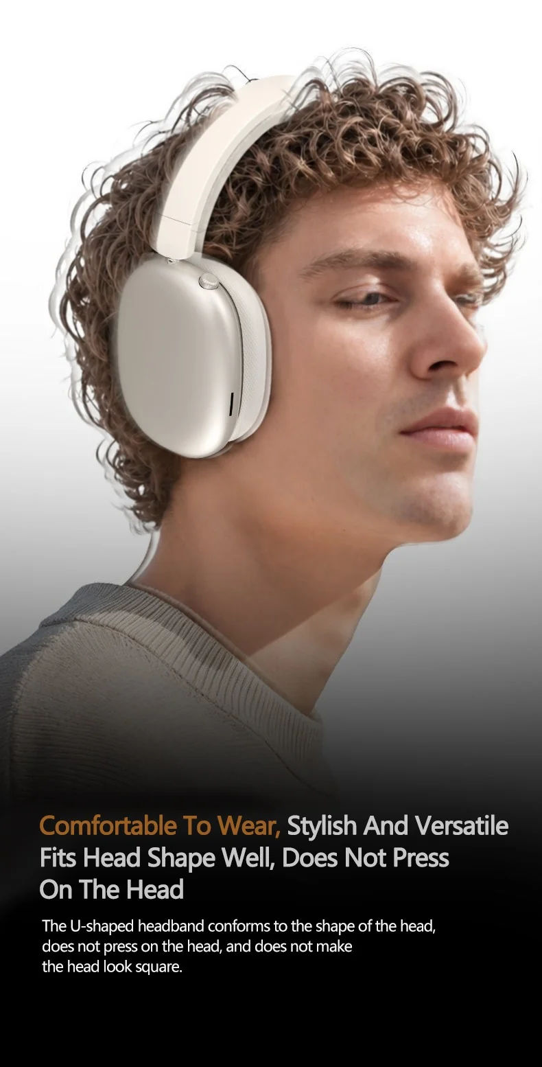 Active Noise Cancelling Wireless Bluetooth Headphones with Mic