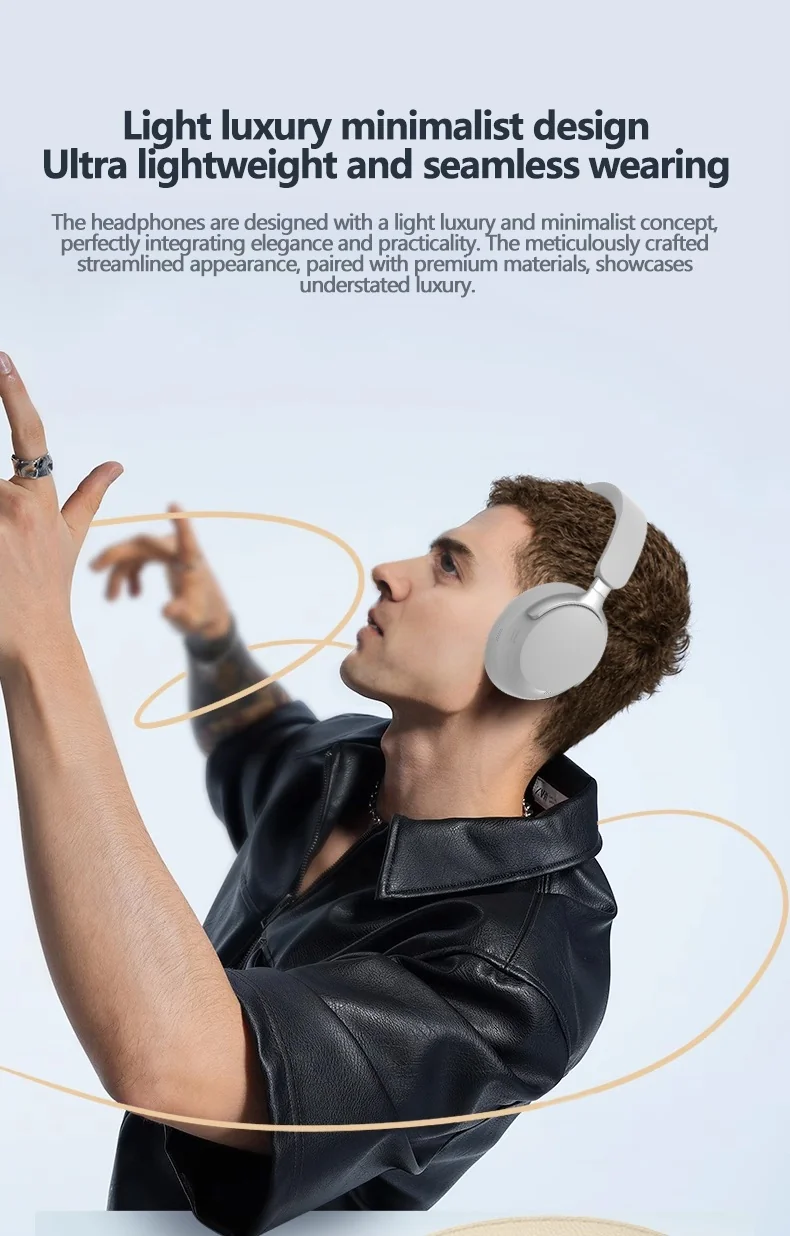 Wireless Over-Ear Bluetooth Headphones with 3D Stereo Sound and Long Battery