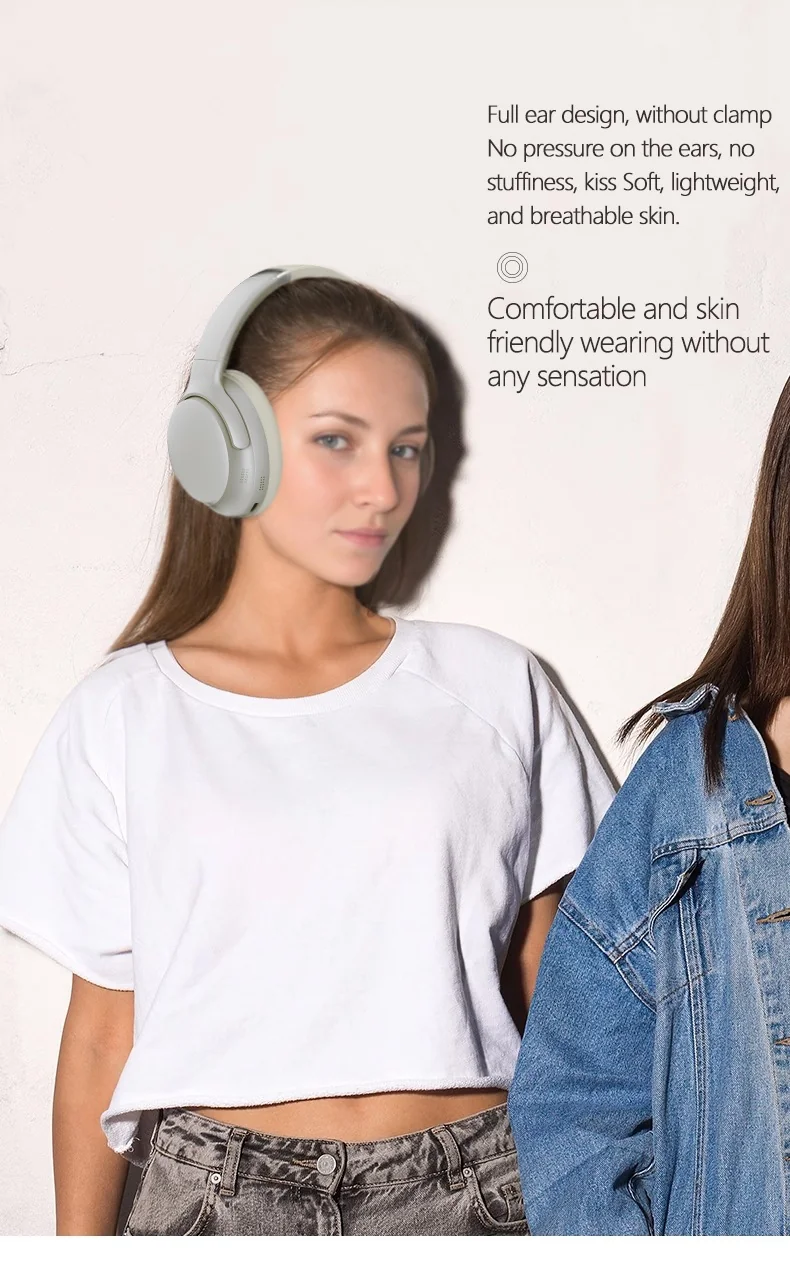 Wireless Over-Ear Bluetooth Headphones with FM Radio and Noise Reduction