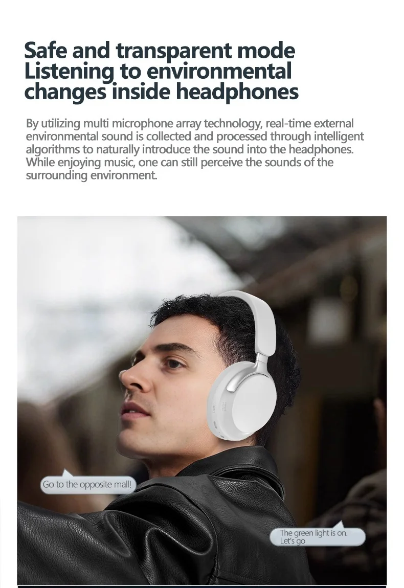 Wireless Over-Ear Bluetooth Headphones with 3D Stereo Sound and Long Battery