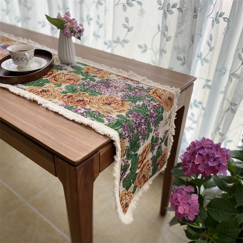 Camino de Mesa Floral para Comedor, Cama y Aparador