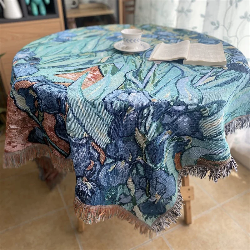Vintage kunst-teppe i bomullsblanding til sofa