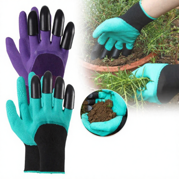 1-10Pairs Gardening Gloves with Claws  Latex Work Gloves Waterproof Anti Slip Durable Planting Digging Outdoor Work Gloves