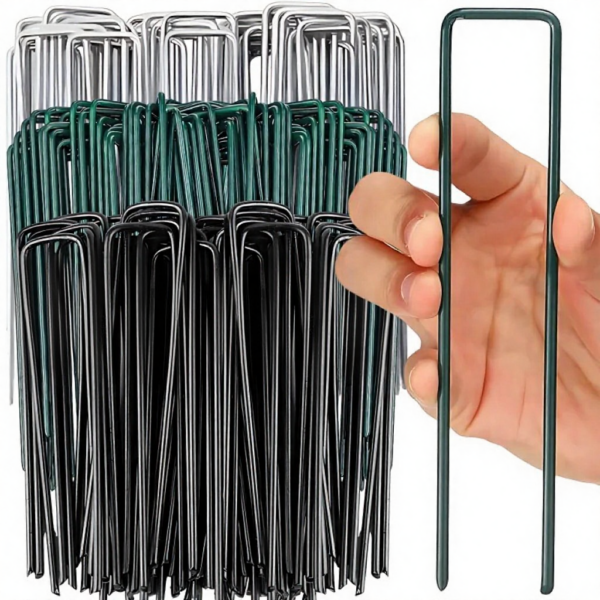 50/10PCS Landscape Staples U-Shaped Garden Pins Garden Stakes Staples Heavy Duty Yard Lawn Tent Stakes Securing Pegs For Weed Ba