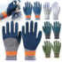 Garden Gloves Anti-Slip Wear-resistant Latex Labor Safety Protection Glove Construction Site Heavy Duty Rubber Coated Work Glove