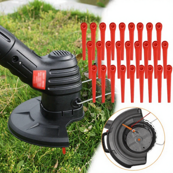 50pcs Universal Garden Grass Trimmer Plastic Replacement Blades for Gardena Grass Trimmer EasyCut Li-18/23R 9823 9825 9820 9821