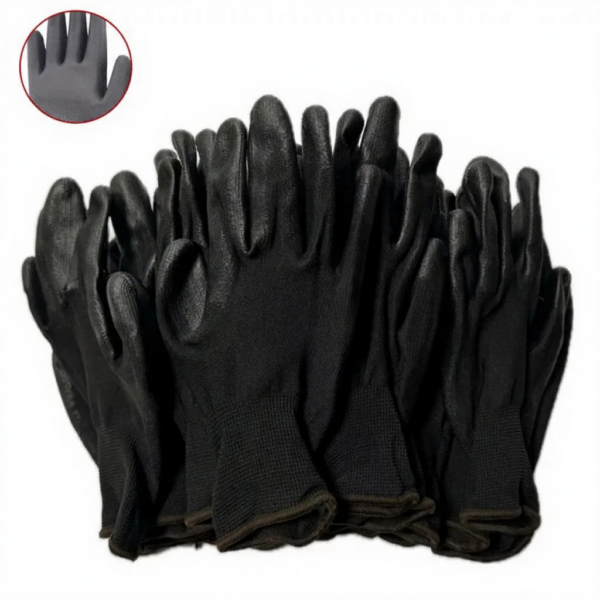 10/30 Pair Logo Free Polyurethane Gloves Safety Work Gloves Repair Gloves Palm Coated Gloves Carpenter Repairman Supplies